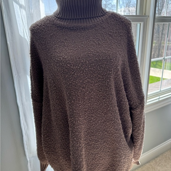Cozy Brown Turtleneck Sweater - Picture 1 of 5